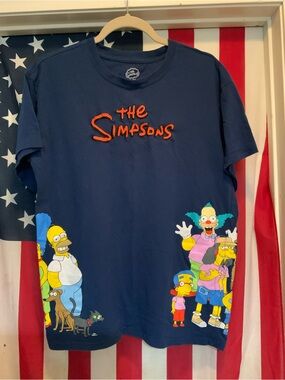 The Simpsons Navy Blue Graphic Short Sleeve Tee